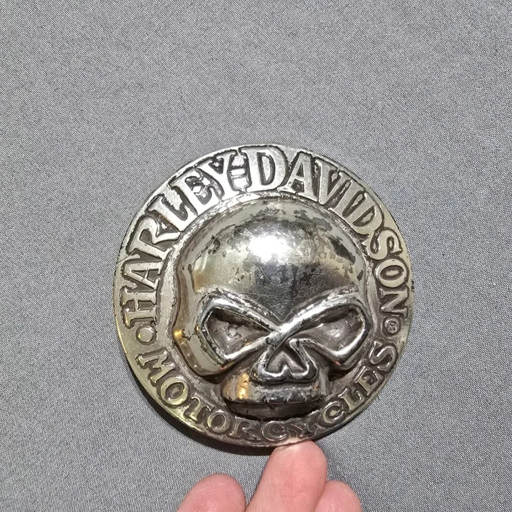 Harley Davidson Belt Buckle Mens OS Silver Willie G Skull 3D Vintage 2005